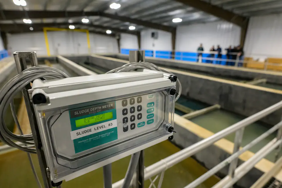 A control panel located inside the A34 facility.